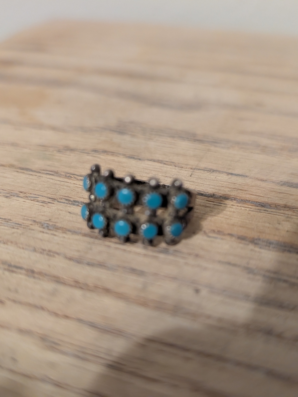 Turquoise Cluster Sterling Ring - Women Jewelry